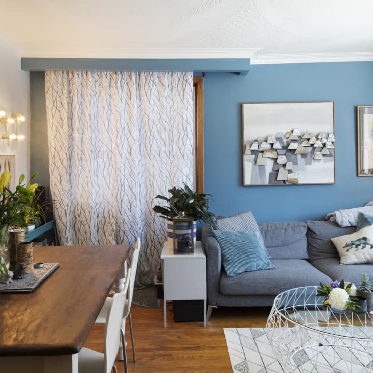 480SquareFoot Home Blue Small Space Apartment Apartment Therapy